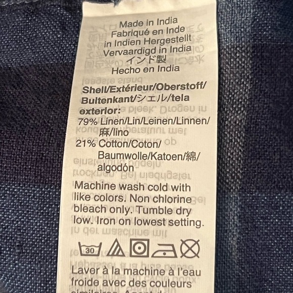 J CREW Men’s Linen Blend Button Down in Blue Plaid, Size M, Slim Fit - Picture 6 of 9